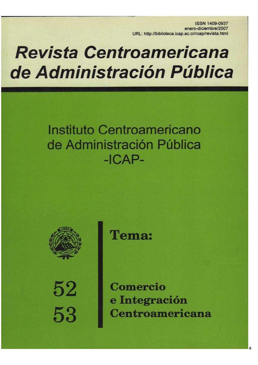 					Ver Núm. 52-53 (2007): Comercio e Integración Centroamericana
				