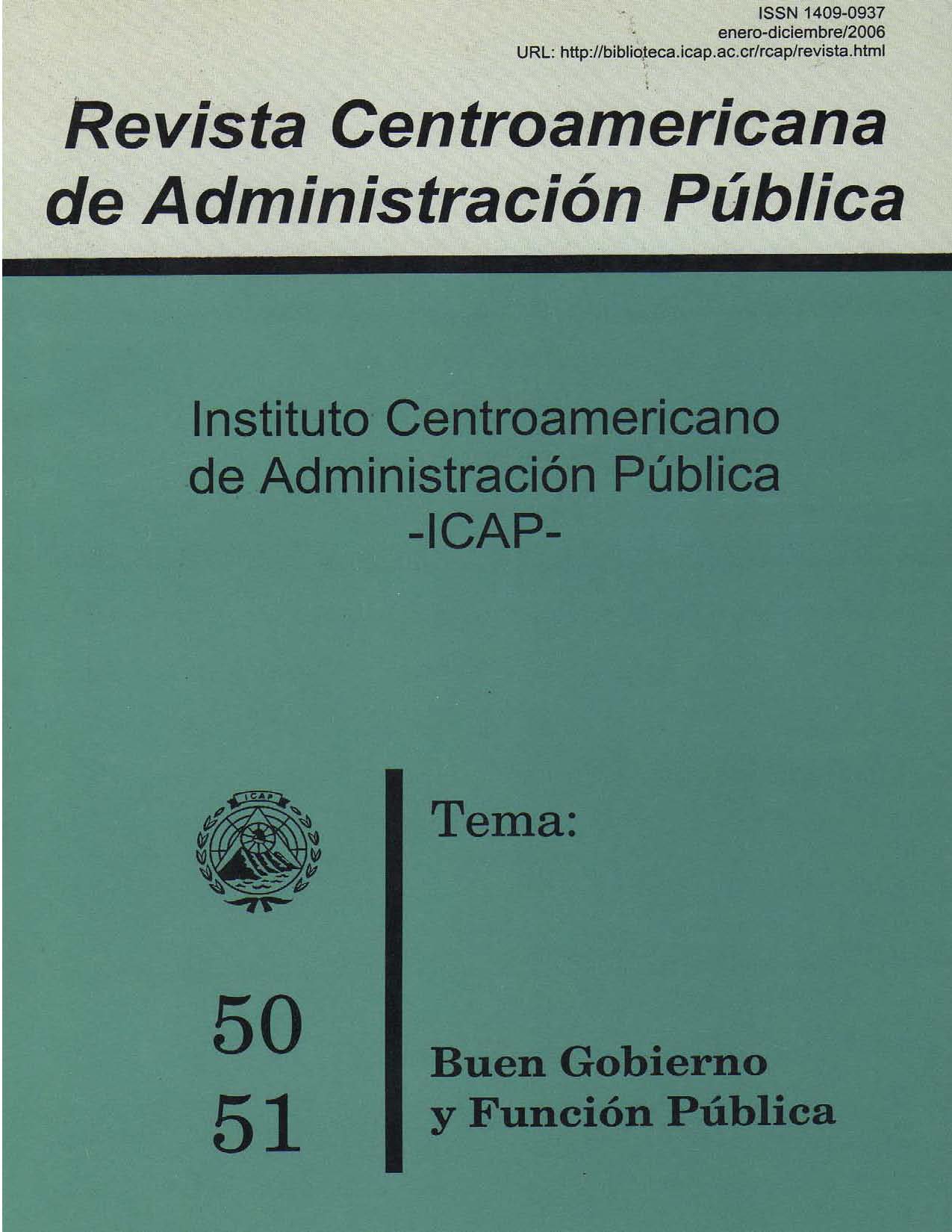 					Ver Núm. 50-51 (2006): Buen Gobierno y Función Pública
				