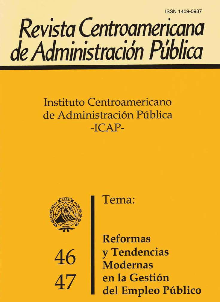 					Ver Núm. 46-47 (2004): Reformas y Tendencias Modernas en la Gestión del Empleo Público 
				