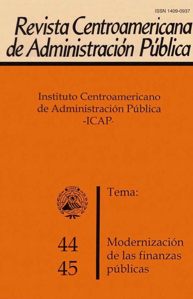 					Ver Núm. 44-45 (2003): Modernización de las finanzas públicas
				