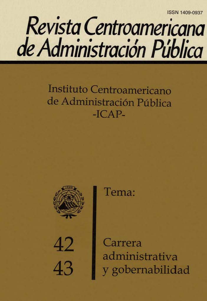 					Ver Núm. 42-43 (2002): Carrera administrativa y gobernabilidad
				