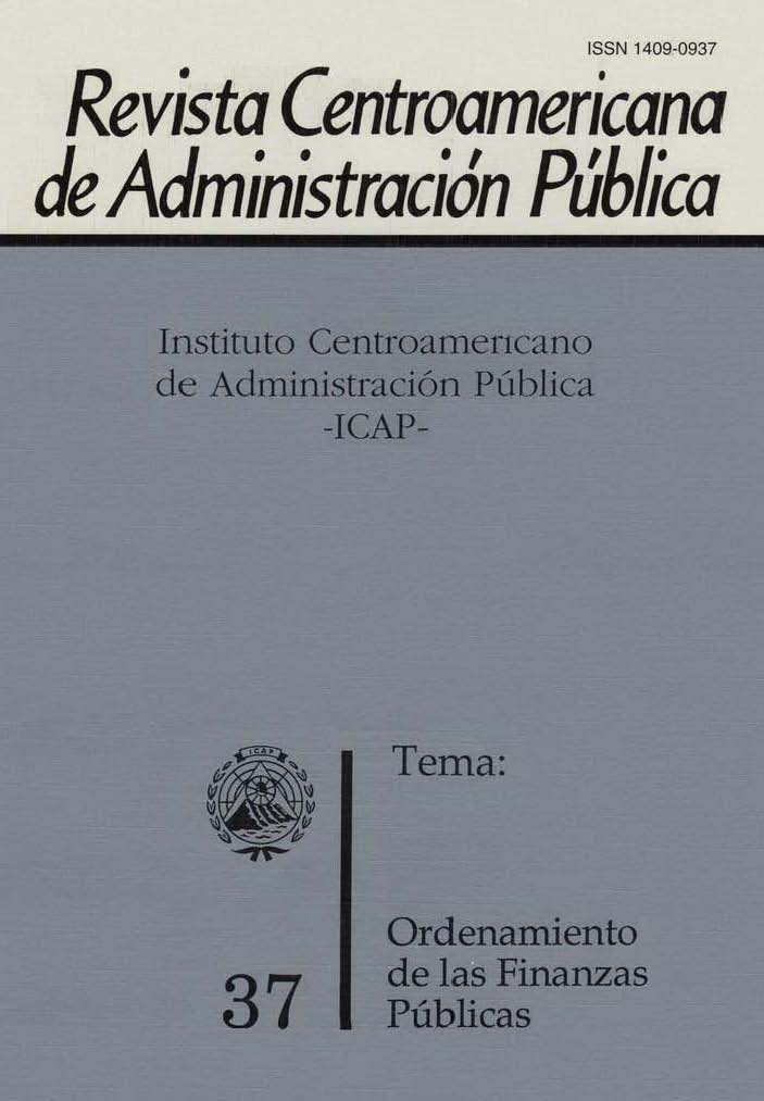 					Ver Núm. 37 (1999): Ordenamiento de las Finanzas Públicas
				