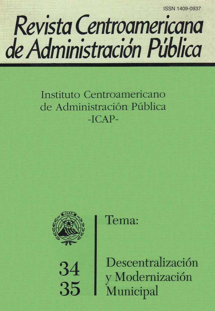 					Ver Núm. 34-35 (1998): Descentralización y Modernización Municipal
				